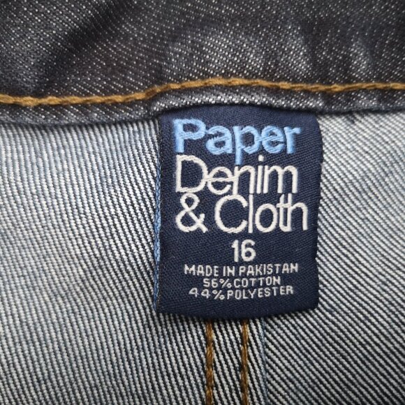 Paper Denim & Cloth Youth's Size 16 Medium Wash Longer Wide Leg Shorts - Picture 3 of 11